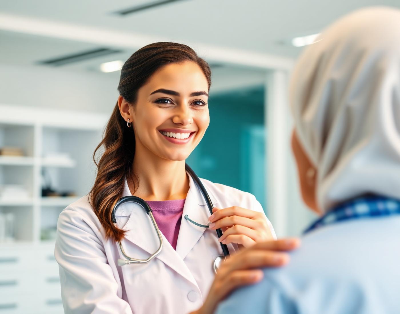 Doctor caring for a patient